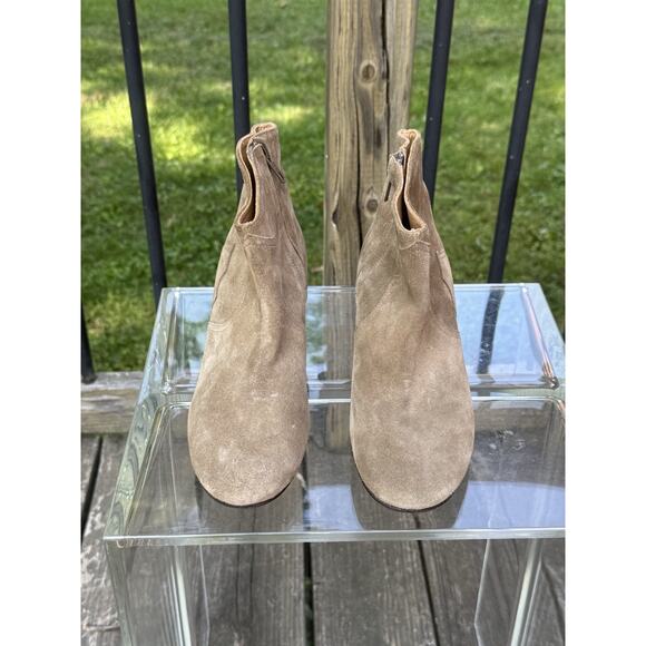 New Isabel Marant dicker suede calfskin leather boots Cowboy Western Brown 38.5 - Picture 2 of 9